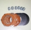 ART.5586-C MODIFICA-Serie dischi frizione  (n4 dischi sughero+3 acciaio +6 molle rinforzate) per VESPA PX 125/150/SPRINT